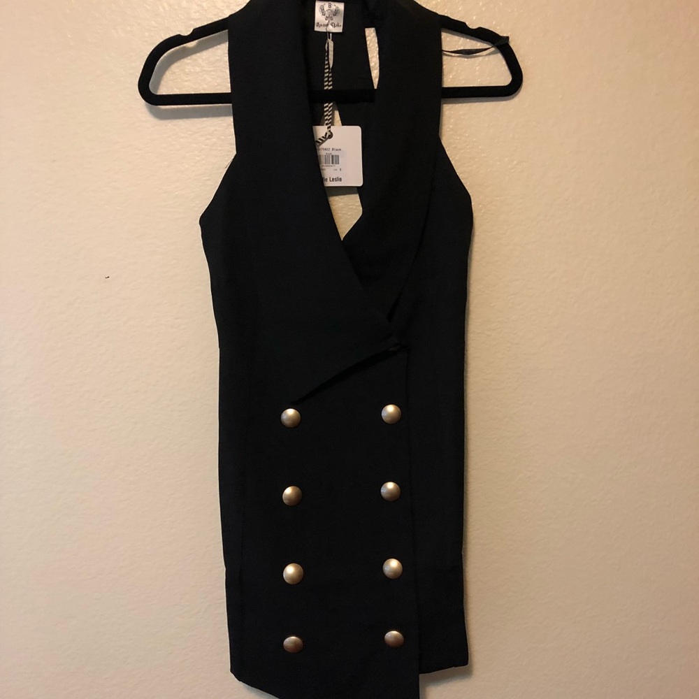 Tuxedo style mini dress